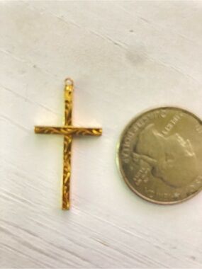 Vintage 12k gf cross pendant